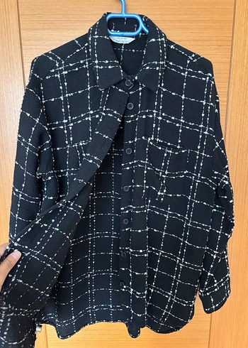 Düğmeli Siyah Kadın Gömlek - Görsel 2