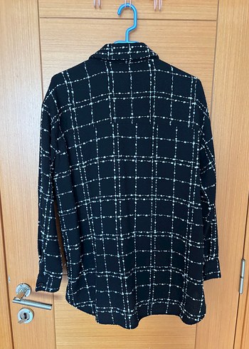 Düğmeli Siyah Kadın Gömlek - Görsel 5