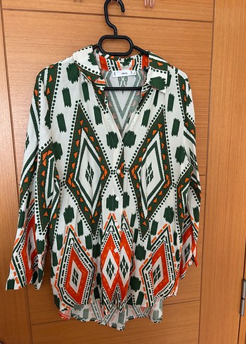 Bohem Uzun Kollu Düğmeli  Gömlek - Görsel 2