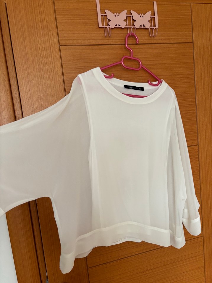 Beyaz Salaş Kadın Bluz - Görsel 3