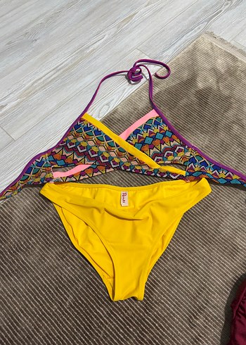 Bohem Tarz Mini Sarı Bikini