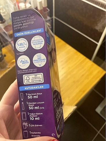 Beden Saç boyası 10-1 palette 8 kutu boya