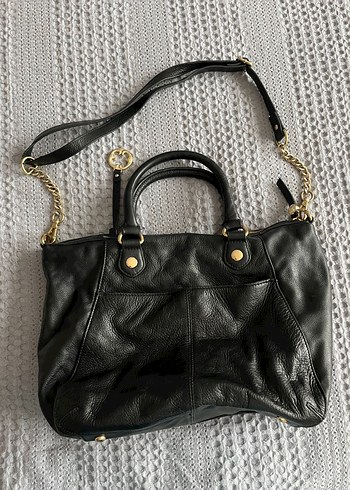 emma fox siyah deri çanta - Görsel 2