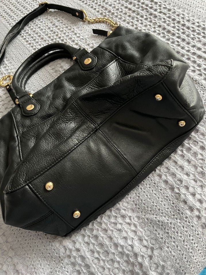 emma fox siyah deri çanta - Görsel 3