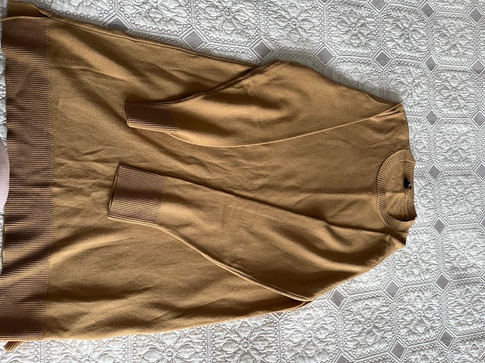 lcw kadın hardal sarısı triko tunik - Görsel 3