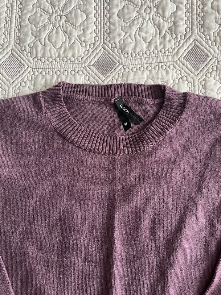 lcw kadın mor triko tunik - Görsel 2