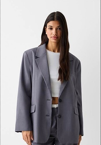 blazer oversize ceket bershka