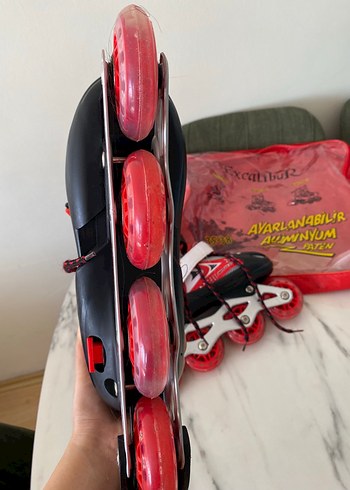 Decathlon Ayarlanabilir Kırmızı Kız/Erkek Paten
