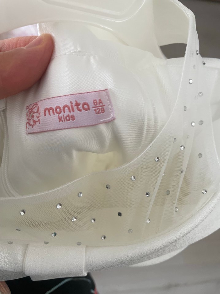 Kız Çocuk Beyaz Prenses Gelinlik Uzun Abiye - Görsel 3