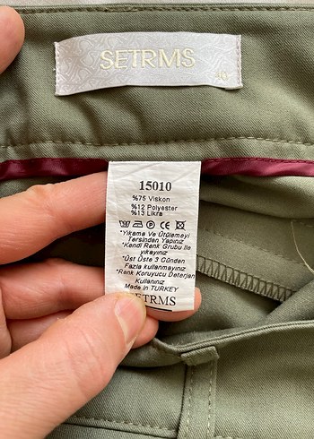 Bej Kadın Midi Kumaş Pantolon - Görsel 3