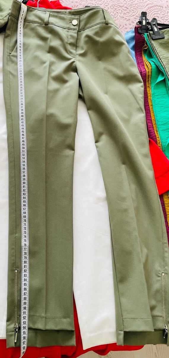 Bej Kadın Midi Kumaş Pantolon - Görsel 5