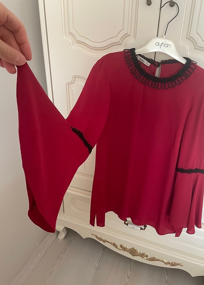 SEÇİL KREP KUMAŞ 38 BEDEN BLUZ - Görsel 3