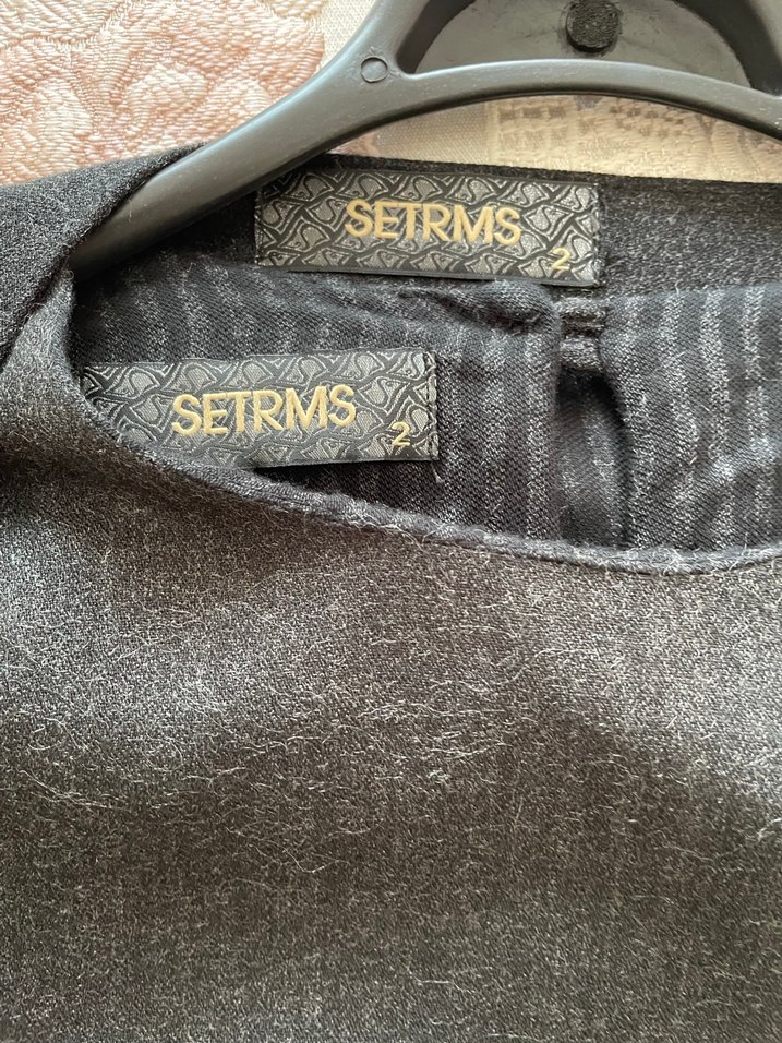 Setrms Uzun Siyah Nakışlı Gotik İkili Takım - Görsel 5