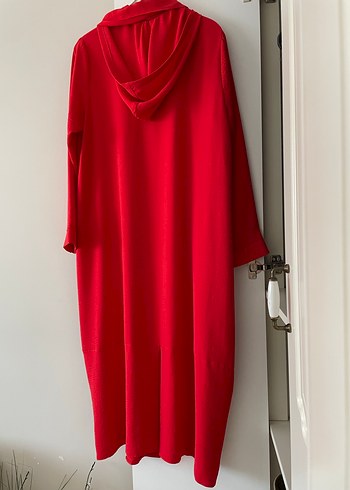 Setrms Kırmızı Düğmeli Uzun Kadın Elbisesi - Görsel 2