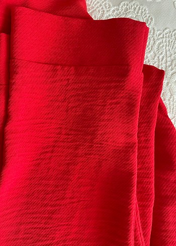 Setrms Kırmızı Düğmeli Uzun Kadın Elbisesi - Görsel 9