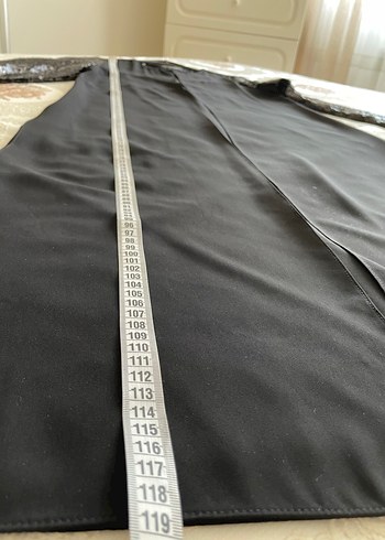 2Yaka Uzun Siyah Kadın Elbise, Payetli Kollu - Görsel 3