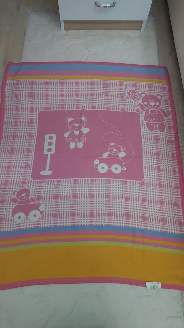 Pembe Baskılı Çocuk Battaniyesi - Görsel 2