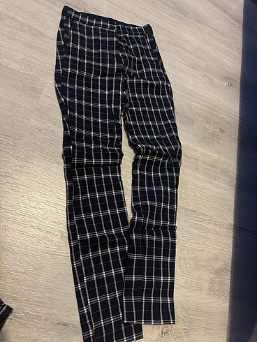 Zara Zara ekoseli keten pantolon
