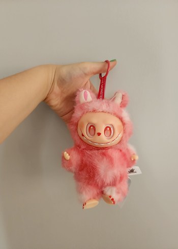 Pembe labubu anahtarlık