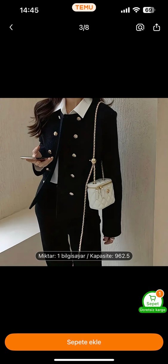 Chanel model mini kutu çanta - Görsel 2