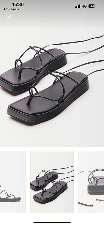 38 Beden BERSHKA bağcıklı sandalet