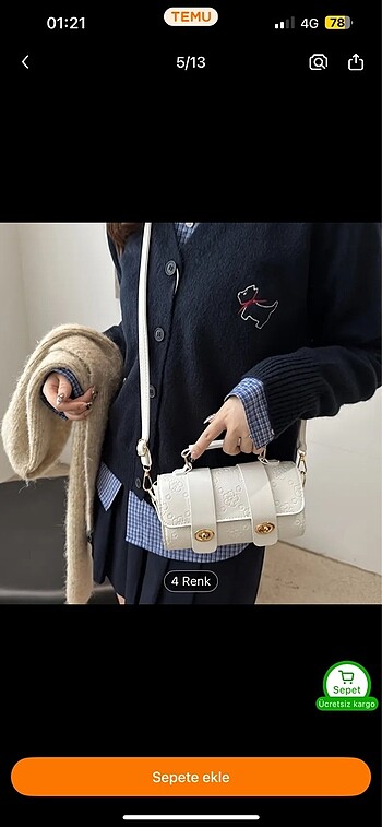 Zara Shein askılı kol çantası