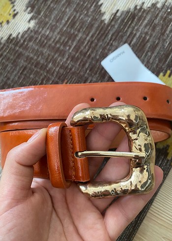 Kahverengi Deri görünümlü Kadın Kemer
