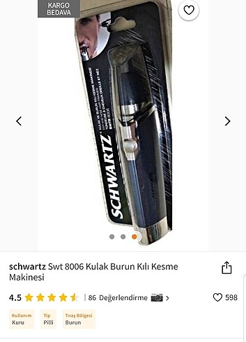 Burun kıl alma makinesi