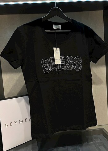 Guess Baskılı Siyah Kadın Tişört