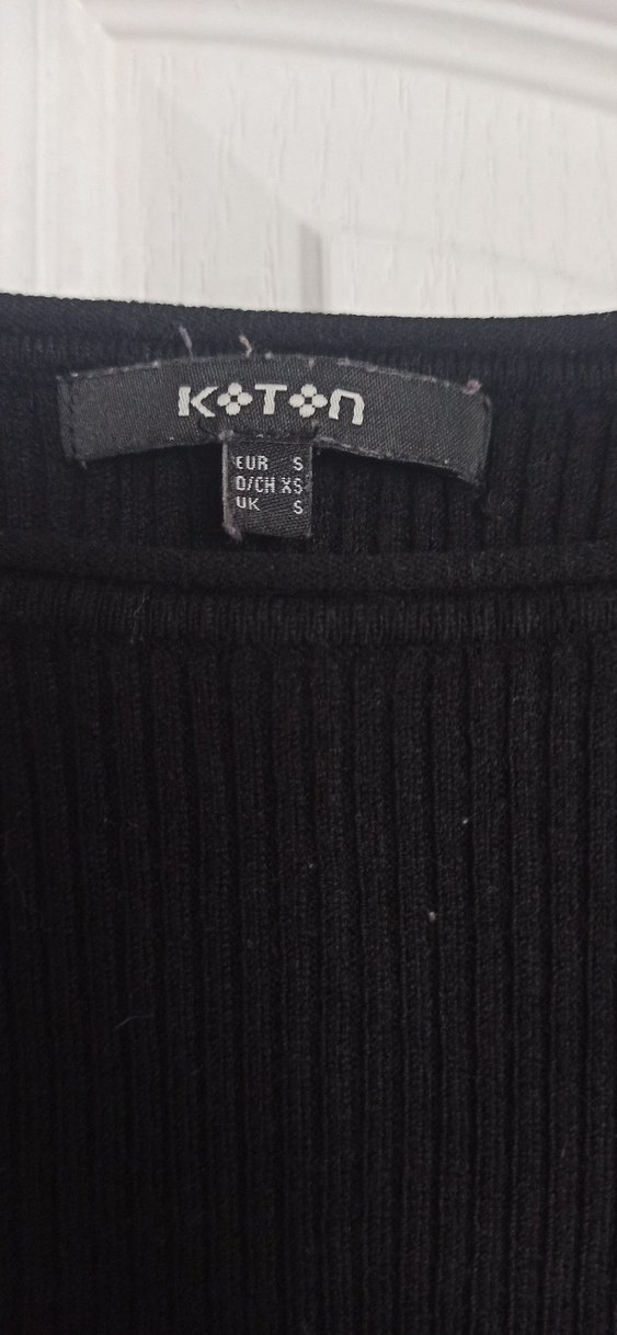 Siyah Kadın İnce Örgü Yün Kazak - Görsel 2