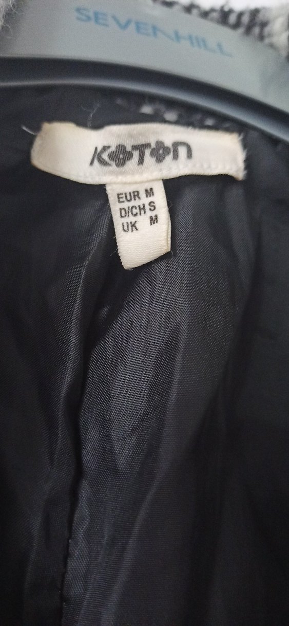 Gri Ekose Yün Kadın Uzun Kaban - Görsel 2