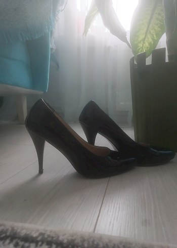 Siyah Kadın Stiletto Ofis Ayakkabısı - Görsel 9