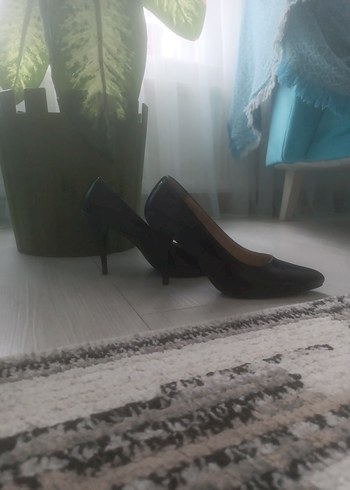 Siyah Kadın Stiletto Ofis Ayakkabısı - Görsel 10