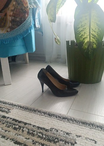 Siyah Kadın Stiletto Ofis Ayakkabısı - Görsel 7