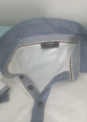 kot Yaka Detaylı Beyaz Erkek Polo Tişört - Görsel 3