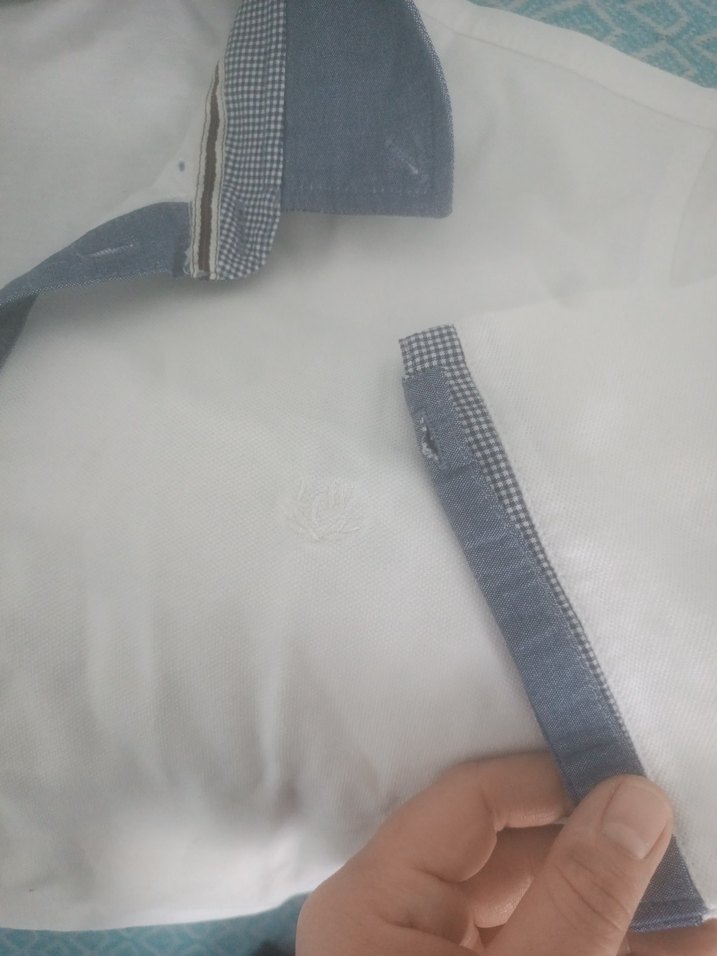 kot Yaka Detaylı Beyaz Erkek Polo Tişört - Görsel 4