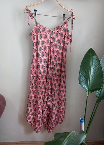 Pembe Bağlamalı Askılı Tulum - Görsel 5