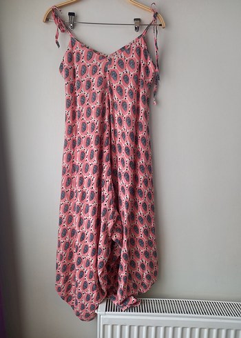 Pembe Bağlamalı Askılı Tulum - Görsel 2