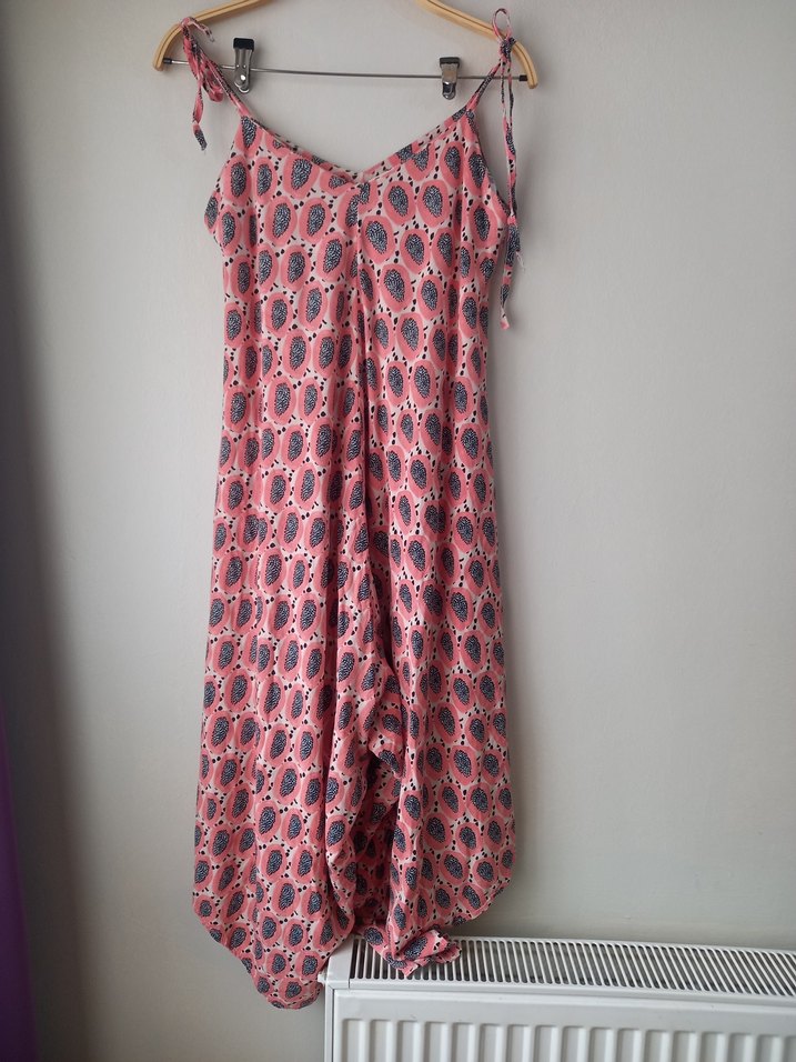 Pembe Bağlamalı Askılı Tulum - Görsel 2