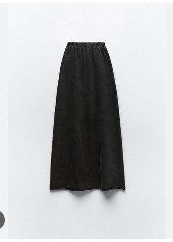 Siyah antrasit  pamuk  Uzun Bol Kesim Etek - Görsel 3