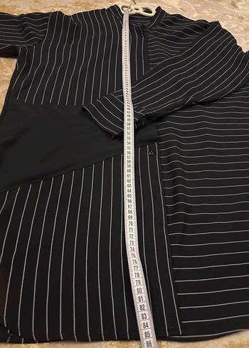 Siyah Çizgili Uzun Kollu Gömlek - Görsel 4