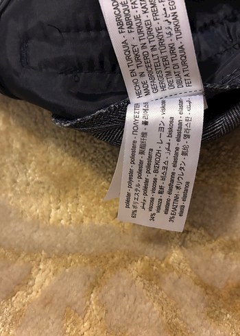 Gri Çizgili Normal Paça Kadın Kumaş Pantolon - Görsel 7