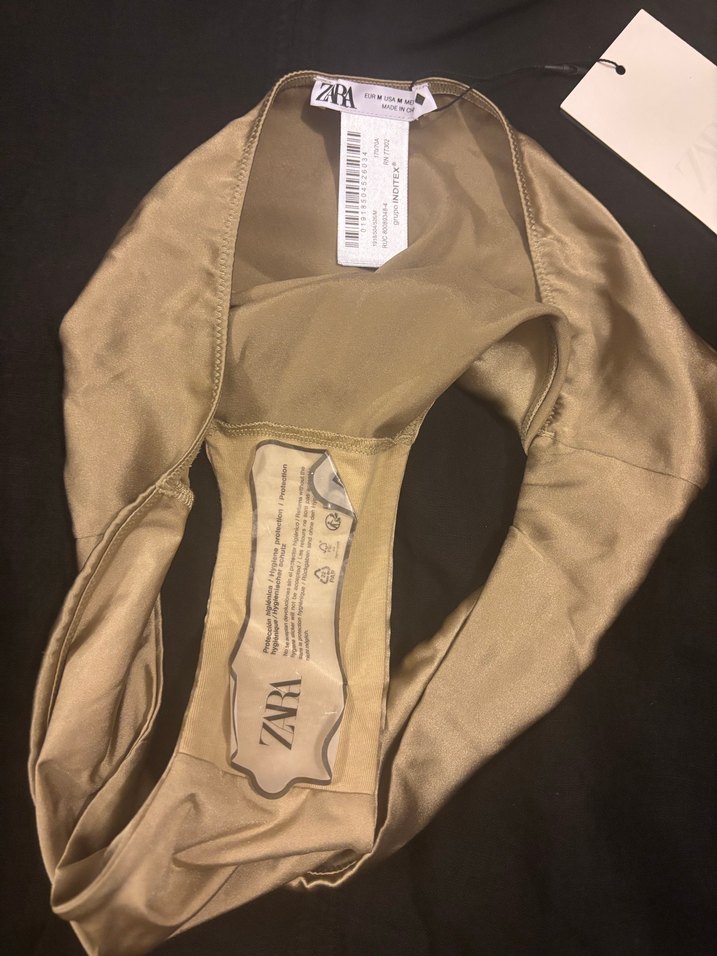 Bej veya yeşil Parlak İpli Kadın iç çamaşır Takımı ipek - Görsel 5