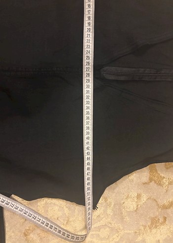 Siyah Keten V Yaka Uzun Elbise - Görsel 7