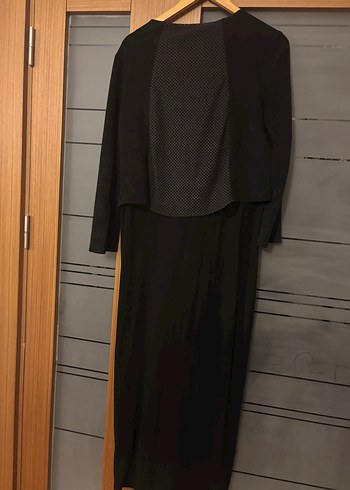 Siyah Uzun  Pardesü. Dökümlü, Uzun Kollu - Görsel 3