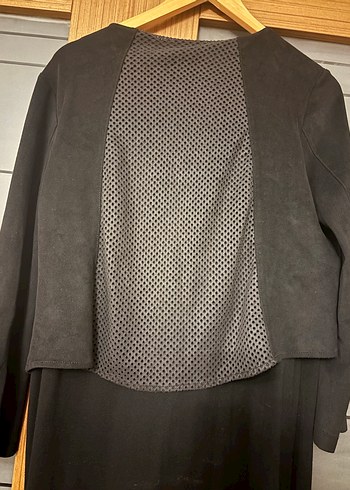 Siyah Uzun  Pardesü. Dökümlü, Uzun Kollu - Görsel 4