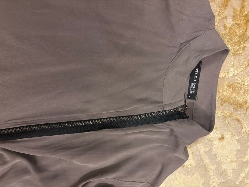 Gri Uzun Kollu Salaş kap - Görsel 3