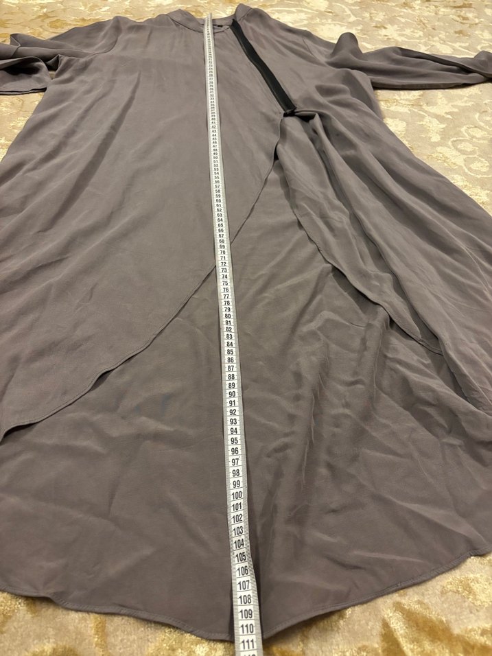 Gri Uzun Kollu Salaş kap - Görsel 4