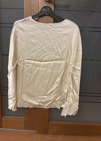 Kadın Beyaz viskoz kumaşlı şık bluz - Görsel 6