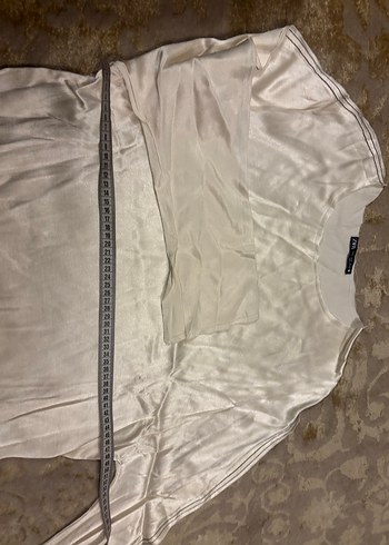 Kadın Beyaz viskoz kumaşlı şık bluz - Görsel 8